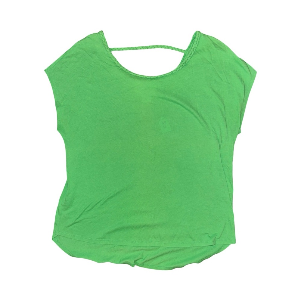 Two by Vince Camuto Green Women's T-shirt with Braided Detail